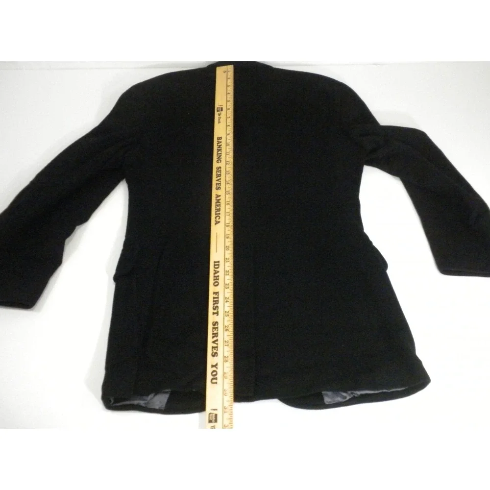 Jos A Bank Sport Coat Mens 38 Black‎ Cashmere 2 Gold Button Vented Lined Vintage